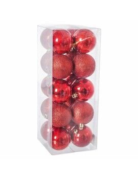 Bolas de Natal Vermelho Plástico 6 x 6 x 6 cm (20 Unidades)