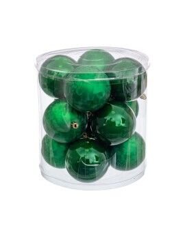 Bolas de Natal Verde Plástico 8 x 8 x 8 cm (12 Unidades)