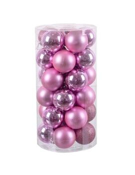 Bolas de Natal Cor de Rosa Plástico 6 x 6 x 6 cm (30 Unidades)