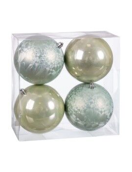 Bolas de Natal Verde Plástico 10 x 10 x 10 cm (4 Unidades)