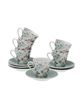 Juego de 6 Tazas de Café Versa Acebo Porcelana