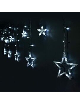 Cortina de luzes LED Branco Estrelas