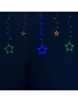 Cortina de luzes LED Multicolor Estrelas
