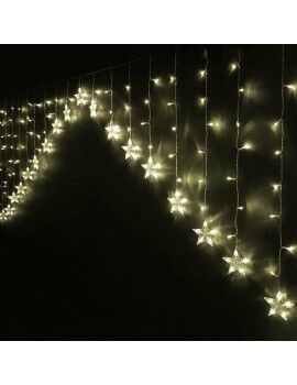 Cortina de luzes LED Luz quente Estrelas