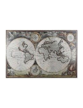 Pintura Home ESPRIT Mapa do Mundo Vintage 180 x 0,4 x 120 cm