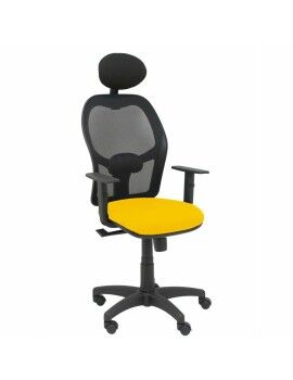 Cadeira de escritório com apoio para a cabeça P&C B10CRNC Amarelo