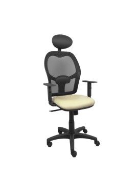 Cadeira de escritório com apoio para a cabeça P&C B10CRNC Creme