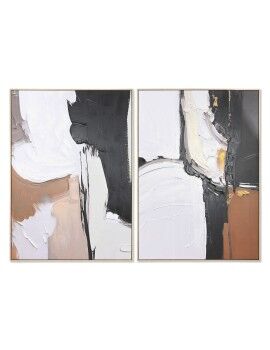 Pintura Home ESPRIT Abstrato Moderno 103 x 4,5 x 143 cm (2 Unidades)
