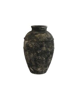 Vaso Home ESPRIT Cinzento escuro Terracota Oriental 23,5 x 23,5 x 33,5 cm