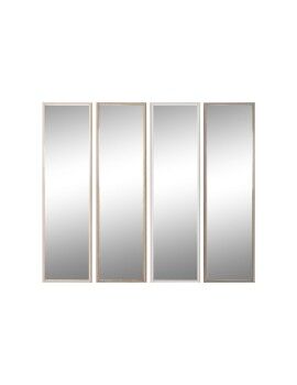 Espelho de parede Home ESPRIT Branco Castanho Bege Cinzento Cristal poliestireno 33,2 x 3 x 125...
