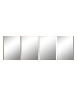 Espelho de parede Home ESPRIT Branco Castanho Bege Cinzento Cristal poliestireno 63,3 x 2,6 x...