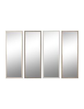 Espelho de parede Home ESPRIT Branco Castanho Bege Cinzento Cristal poliestireno 33 x 3 x 95,5 cm...