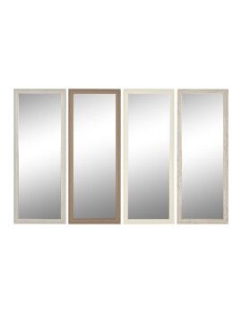 Espelho de parede Home ESPRIT Branco Castanho Bege Cinzento Cristal poliestireno 36 x 2 x 95,5 cm...