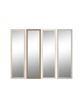 Espelho de parede Home ESPRIT Branco Castanho Bege Cinzento Cristal poliestireno 36 x 2 x 125 cm...