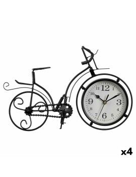 Tafelklok Bicicleta Preto Metal 33 x 22,5 x 4,2 cm (4 Unidades)