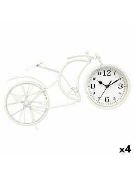 Tafelklok Bicicleta Branco Metal 40 x 19,5 x 7 cm (4 Unidades)