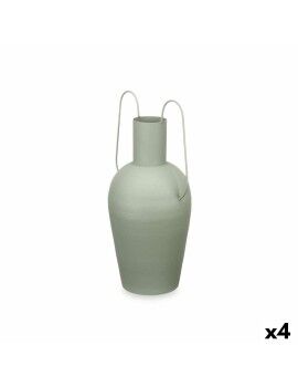 Vaso Com pegas Verde Aço 24 x 45 x 18 cm (4 Unidades)