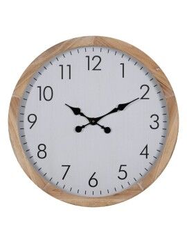 Relógio de Parede Branco Madeira 60 x 60 x 6,5 cm
