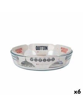 Fuente para Horno Quttin   Vidrio 1,7 L ø 23 x 5,3 cm (6 Unidades)