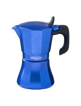 Cafetera Italiana Oroley Petra 9 Tazas Azul Aluminio