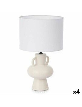 Lâmpada de mesa Vaso 40 W Branco Cerâmica 24 x 39,7 x 24 cm (4 Unidades)