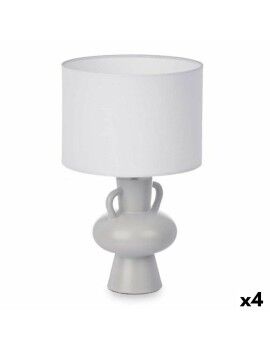Lâmpada de mesa Vaso 40 W Cinzento Cerâmica 24 x 39,7 x 24 cm (4 Unidades)