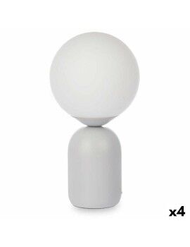 Lâmpada de mesa Bol 40 W Branco Cinzento Cerâmica 15 x 28,5 x 15 cm (4 Unidades)
