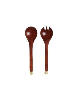 Utensilios de cocina Home ESPRIT Aluminio Acacia 32 x 8 x 2 cm