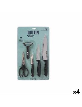 Set de Cocina Quttin Nero Negro 5 Piezas (4 Unidades)