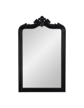 Espelho de parede Preto Cristal madeira de pinho 80 x 130 cm