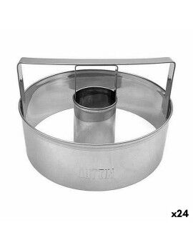 Molde para Horno Quttin Plateado Acero Rosquillas Ø 10 cm 10 x 3,5 cm (24 Unidades)