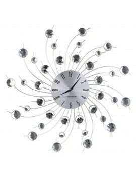 Relógio de Parede Esperanza EHC004 Preto/Prateado Prateado Metal 150 cm