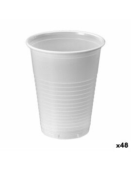 Conjunto de copos reutilizáveis Algon Branco 25 Peças 220 ml (48 Unidades)