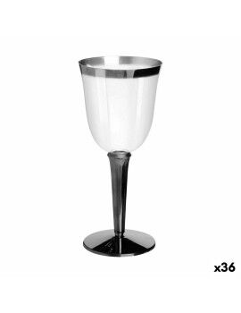 Set de copas reutilizables Algon Vino Plateado 3 Piezas 250 ml (36 Unidades)