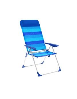 Cadeira de Campismo Acolchoada Marbueno Riscas Azul 69 x 109 x 58 cm