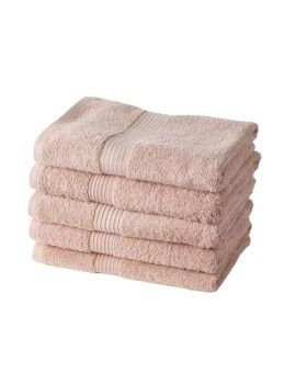 Jogo de toalhas TODAY 100 % algodão 70 x 130 cm Cor de Rosa (5 Unidades)