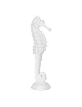 Figura Decorativa Branco Cavalo-marinho 15 x 12,5 x 45 cm