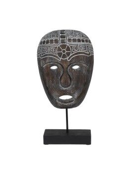 Figura Decorativa Castanho Máscara 24 x 12 x 46 cm