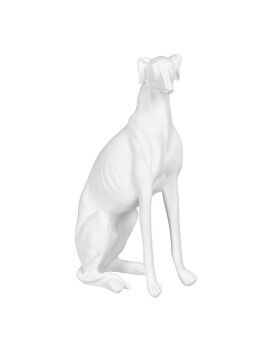 Figura Decorativa Branco Cão 19 x 12 x 37,5 cm