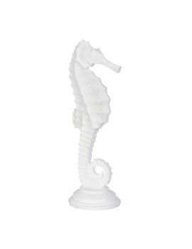 Figura Decorativa Branco Cavalo-marinho 11 x 9 x 31 cm