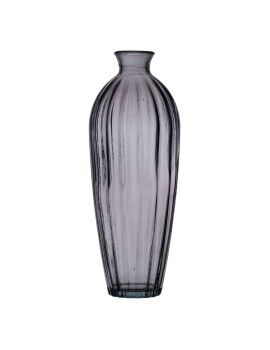 Vaso Cinzento Vidro reciclado 12 x 12 x 29 cm