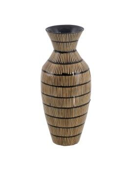 Vaso Preto Bege Bambu 22 x 22 x 52 cm