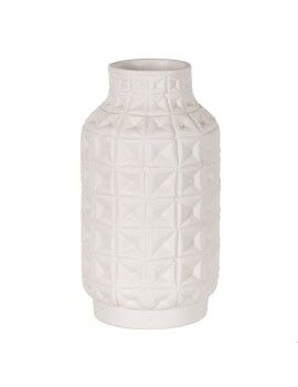 Vaso Branco Cerâmica 22 x 22 x 41 cm
