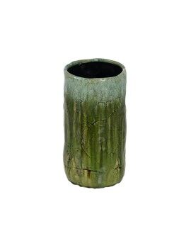 Vaso Verde Cerâmica 17,5 x 17,5 x 33 cm