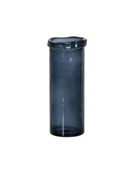 Vaso Azul Vidro reciclado 12 x 12 x 28 cm