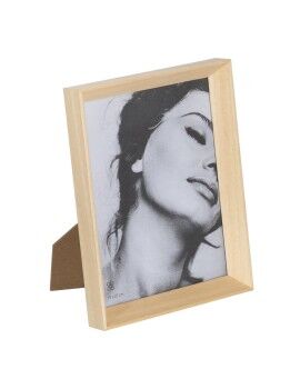 Marco de Fotos Beige Madera Cristal 17 x 2,5 x 22 cm