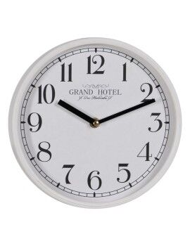 Reloj de Pared Blanco Madera Cristal 22 x 22 x 4,5 cm