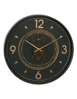 Relógio de Parede Verde Dourado Ferro 55 x 8,5 x 55 cm