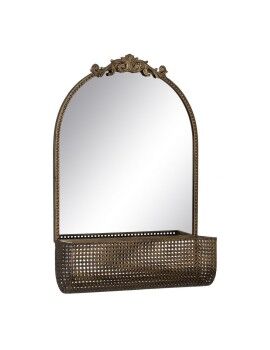 Espelho de parede Dourado Cristal Ferro 47 x 17,5 x 53 cm