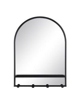 Espelho de parede Preto Cristal Ferro 60 x 17 x 80,5 cm